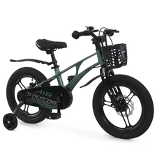 Детский велосипед Prof1 Air Pro 16д. MB 161059 dark green хаки с корзинкой